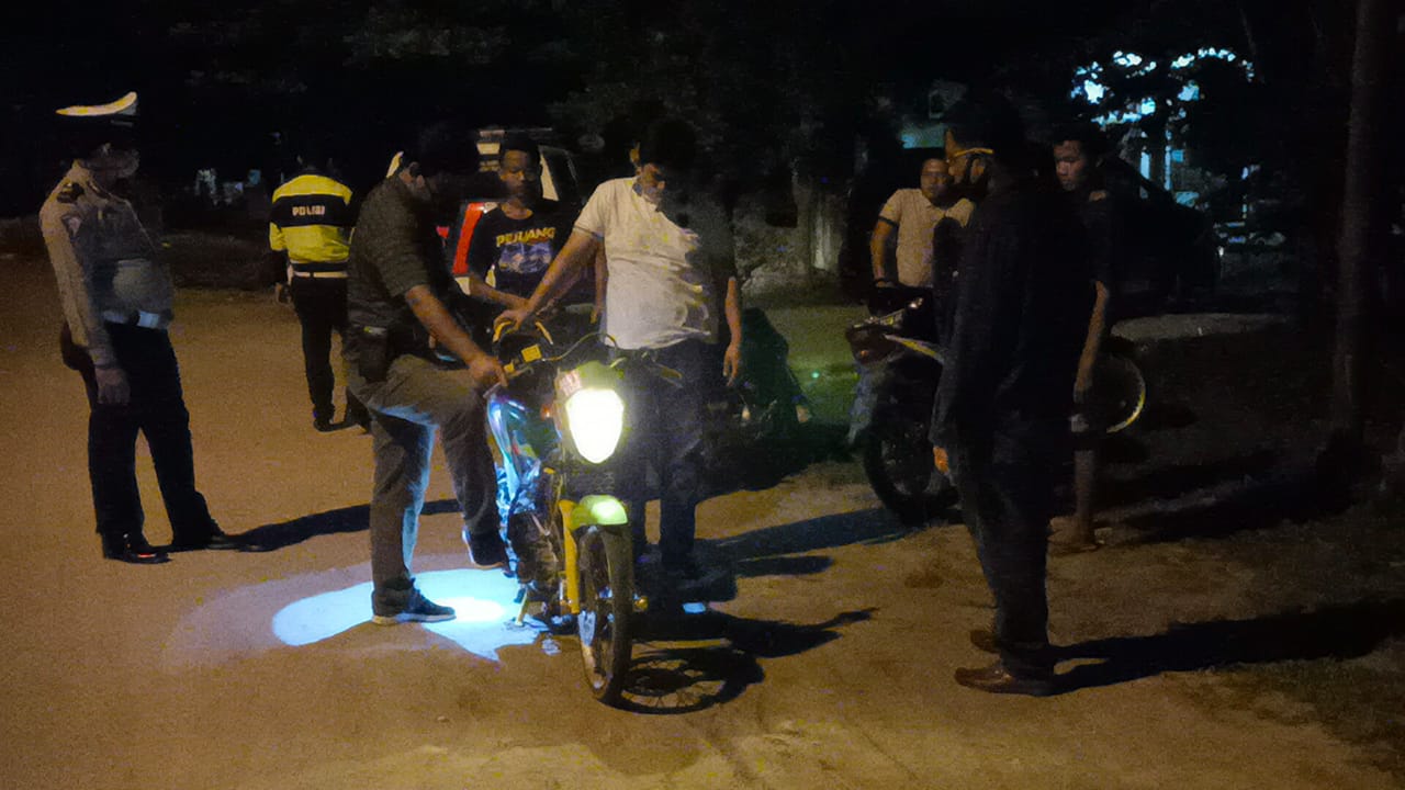 Razia Balap Liar, Polsek Pinggir Amankan 7 Unit Sepeda Motor Diamankan 